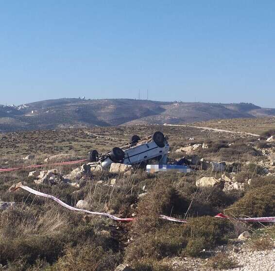 זירת התאונה במעלה מכמש